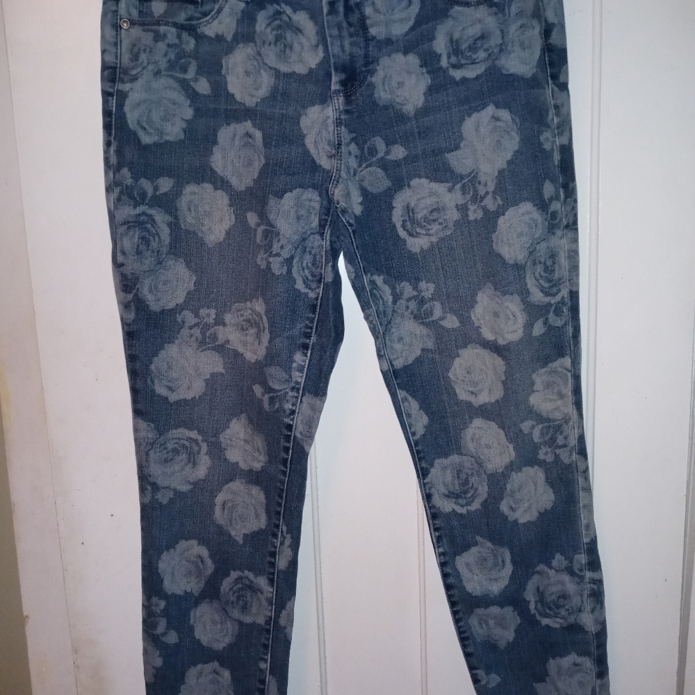 Floral jeans